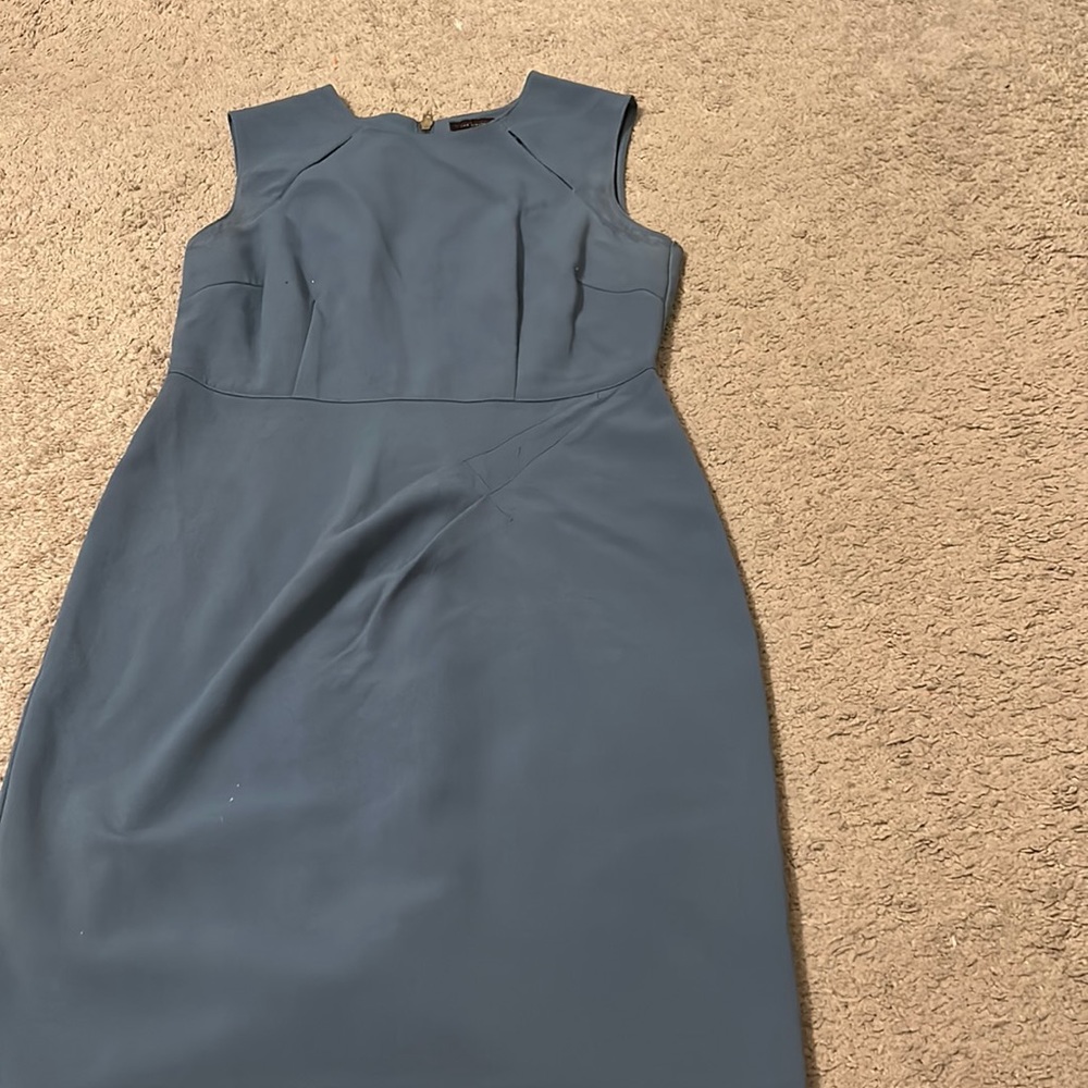 Flattering blue work dress